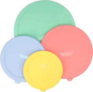Silicone Replacement Lids Only Fit for Pyrex 322-s 1 Quart | 323-s 1.5 Quart | 325-s 2.5 Quart | 326-s 4 Quart Prepware Glass Mixing Bowls, Dishwasher, Microwave Safe (Bowl not included)- 4 Pack