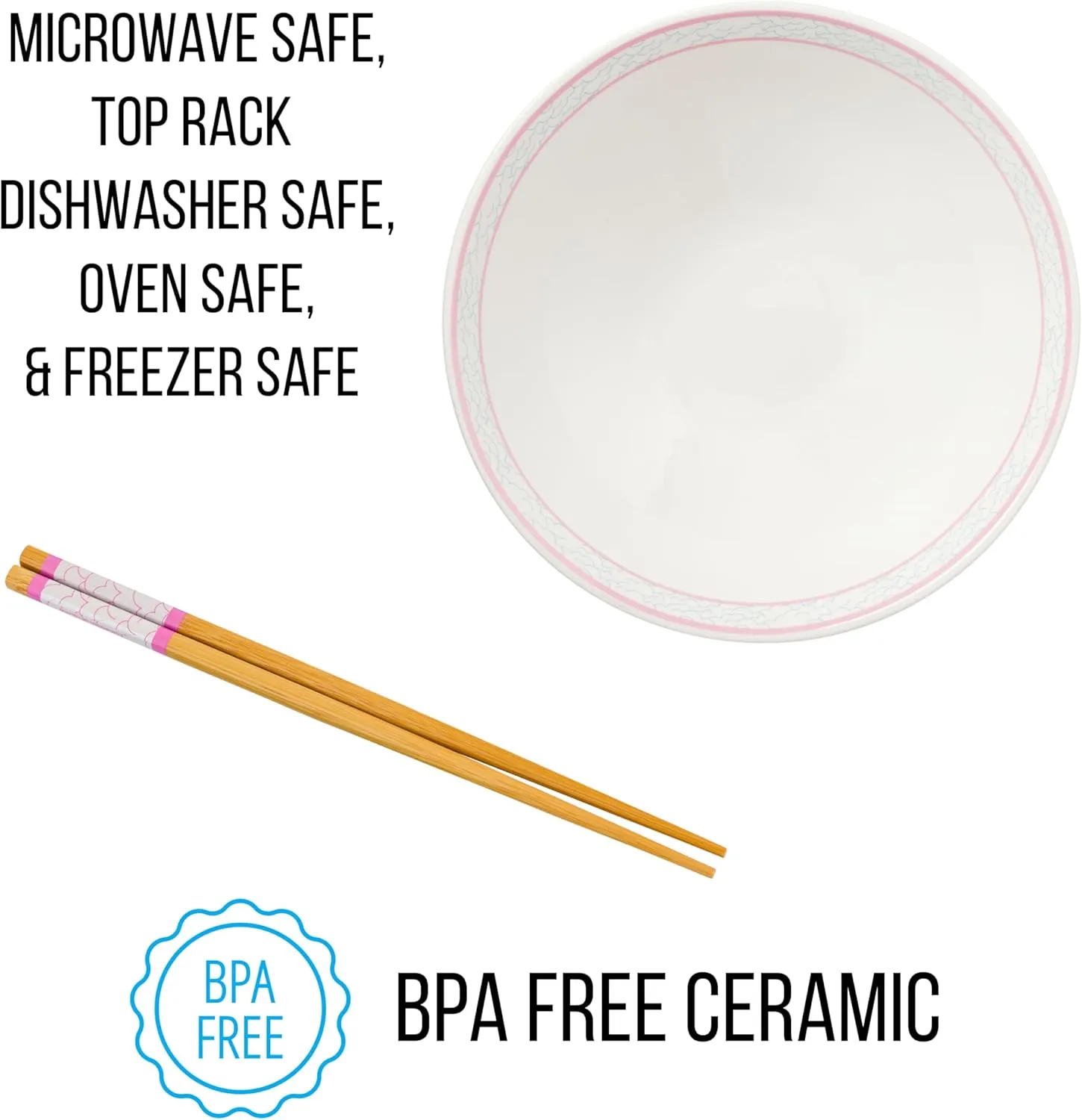 Silver Buffalo Care Bears Grumpy Bear Foodie Eating Sushi and Noodles Ceramic Ramen Noodle Rice Bowl with Chopsticks, Microwave Safe, 30 Ounces
