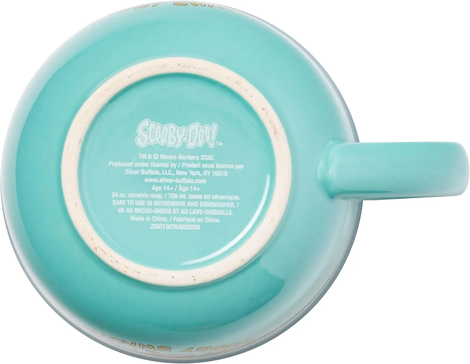 Silver Buffalo Scooby Doo Scooby Snacks Ceramic Soup Mug with Vented Plastic Lid, 24 Ounces