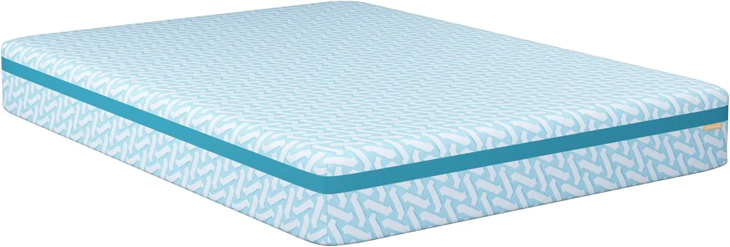 Simmons Blue Dream Gel Memory Foam Queen Mattress - 10 Inch Medium Firmness Bed in a Box - CertiPUR-US Certified - Pressure Relief & Motion Separation - US Made