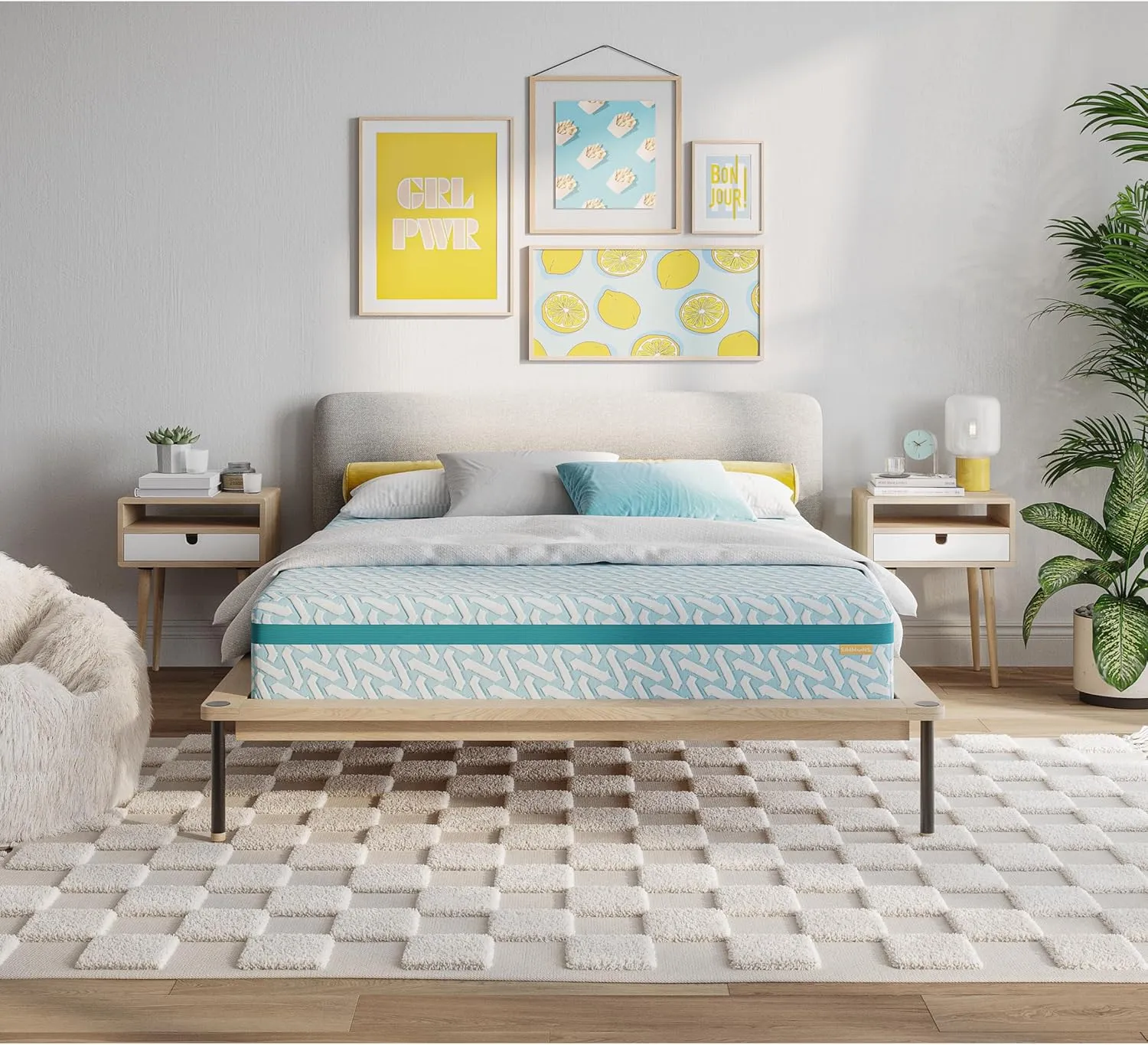 Simmons Blue Dream Gel Memory Foam Queen Mattress - 10 Inch Medium Firmness Bed in a Box - CertiPUR-US Certified - Pressure Relief & Motion Separation - US Made