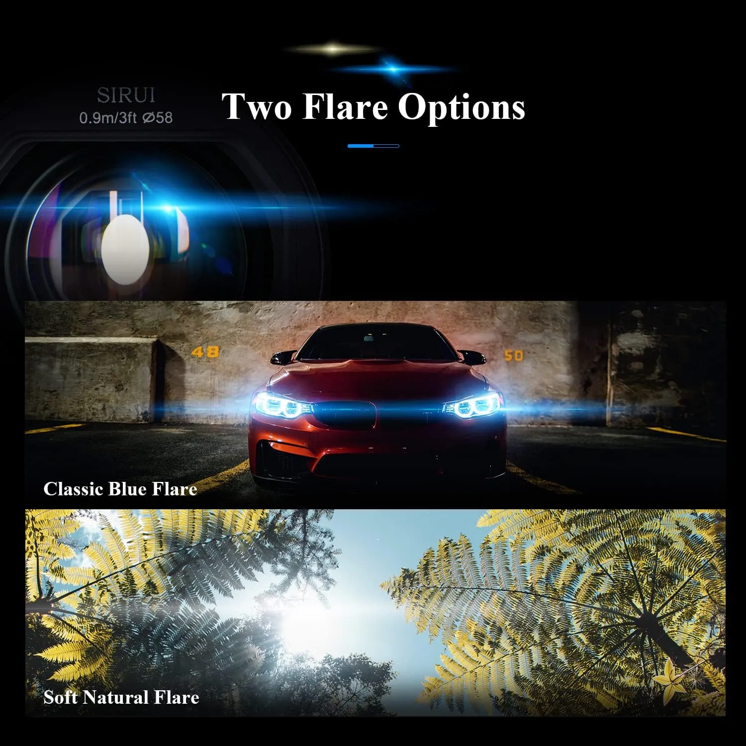 SIRUI Saturn 35mm T2.9 1.6X Full Frame Carbon Fiber Anamorphic Lens, Cine Lens for E Mount Cameras, 418g (Blue Flare)