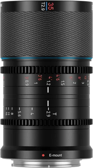 SIRUI Saturn 35mm T2.9 1.6X Full Frame Carbon Fiber Anamorphic Lens, Cine Lens for E Mount Cameras, 418g (Blue Flare)