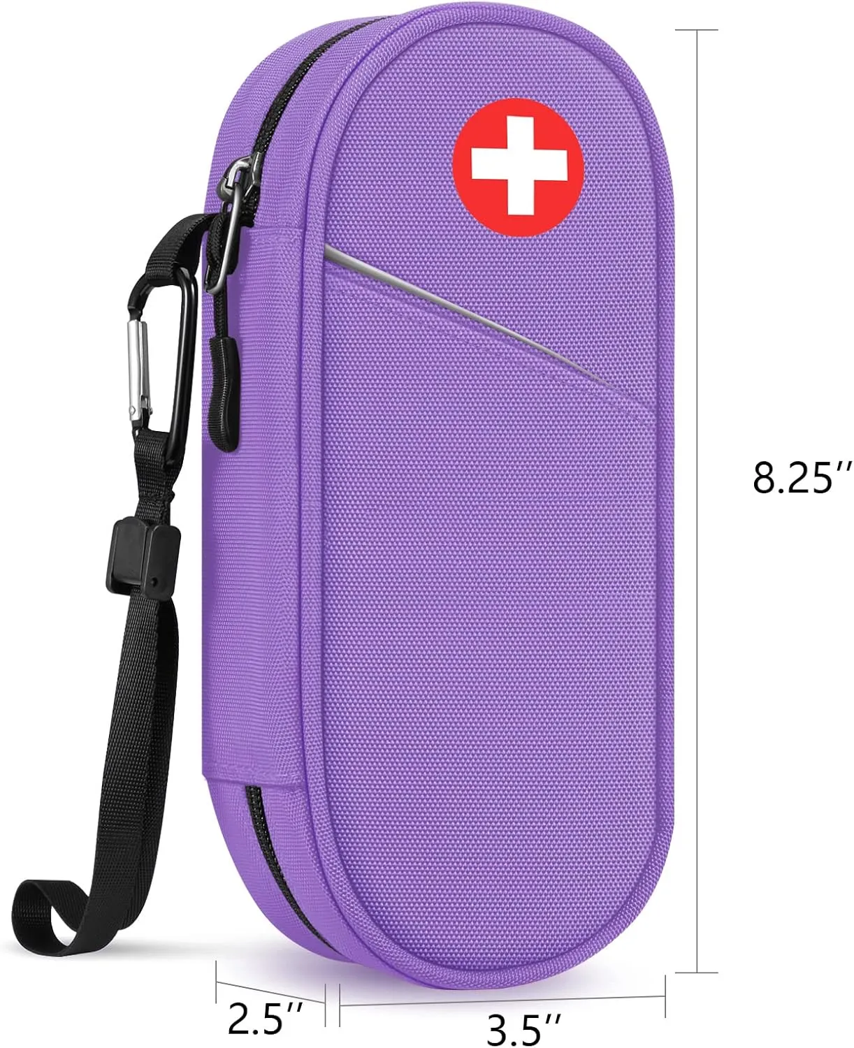 SITHON EpiPen Medical Carrying Case Insulated, Travel Medication Organizer Bag Emergency Medical Pouch Holds 2 EpiPens, Asthma Inhaler, Anti-Histamine, Auvi-Q, Allergy Medicine Essentials, Violet