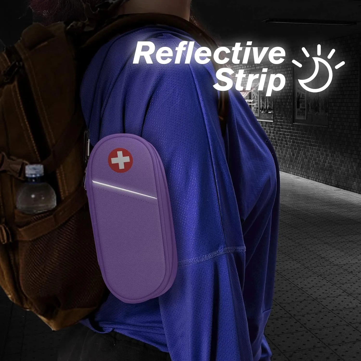 SITHON EpiPen Medical Carrying Case Insulated, Travel Medication Organizer Bag Emergency Medical Pouch Holds 2 EpiPens, Asthma Inhaler, Anti-Histamine, Auvi-Q, Allergy Medicine Essentials, Violet