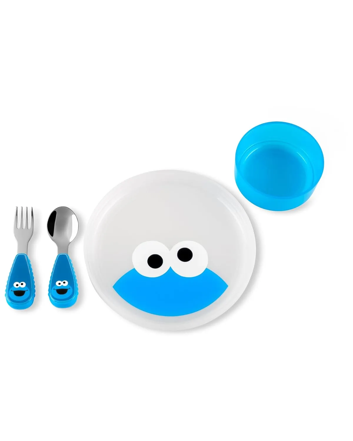 Skip Hop x Sesame Street Toddler Feeding 4-Piece Mealtime Set, Cookie Monster