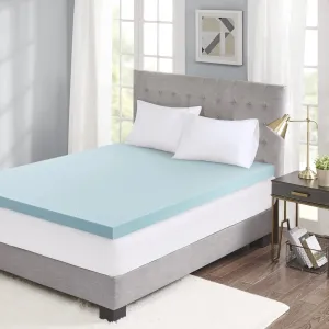Sleep Philosophy Gel Infused Memory Foam Mattress Topper Luxurious All Season Enhanced Bed Support, King(3" Thick), Removable Cooling Cover