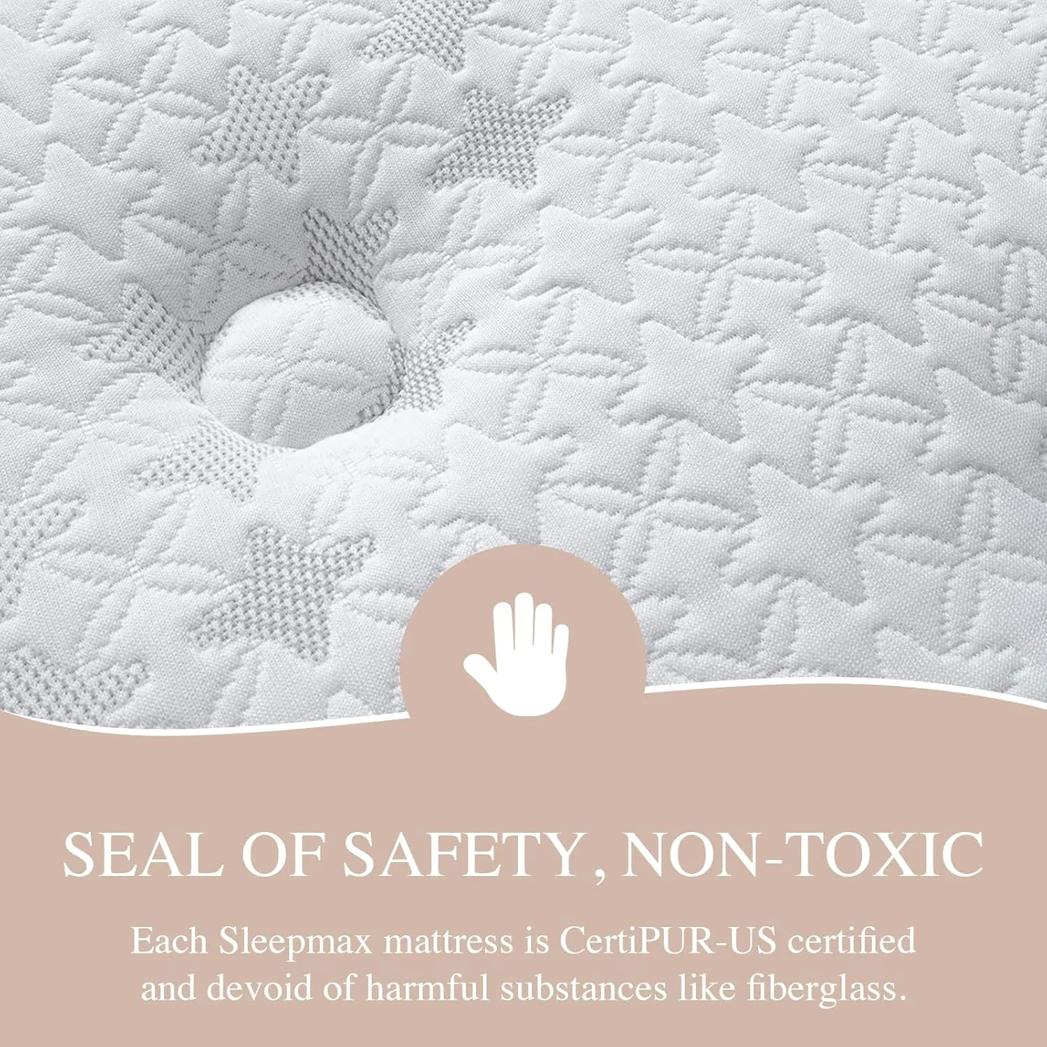Sleepmax Queen Mattress 14 Inch - Hotel-Collection Hybrid Mattress Pain Relief - Deep Sleep Mattress Extra Lumbar & Hip Support - 365-Night Trial, Fiberglass-Free Bed in a Box, CertiPUR-US Certified