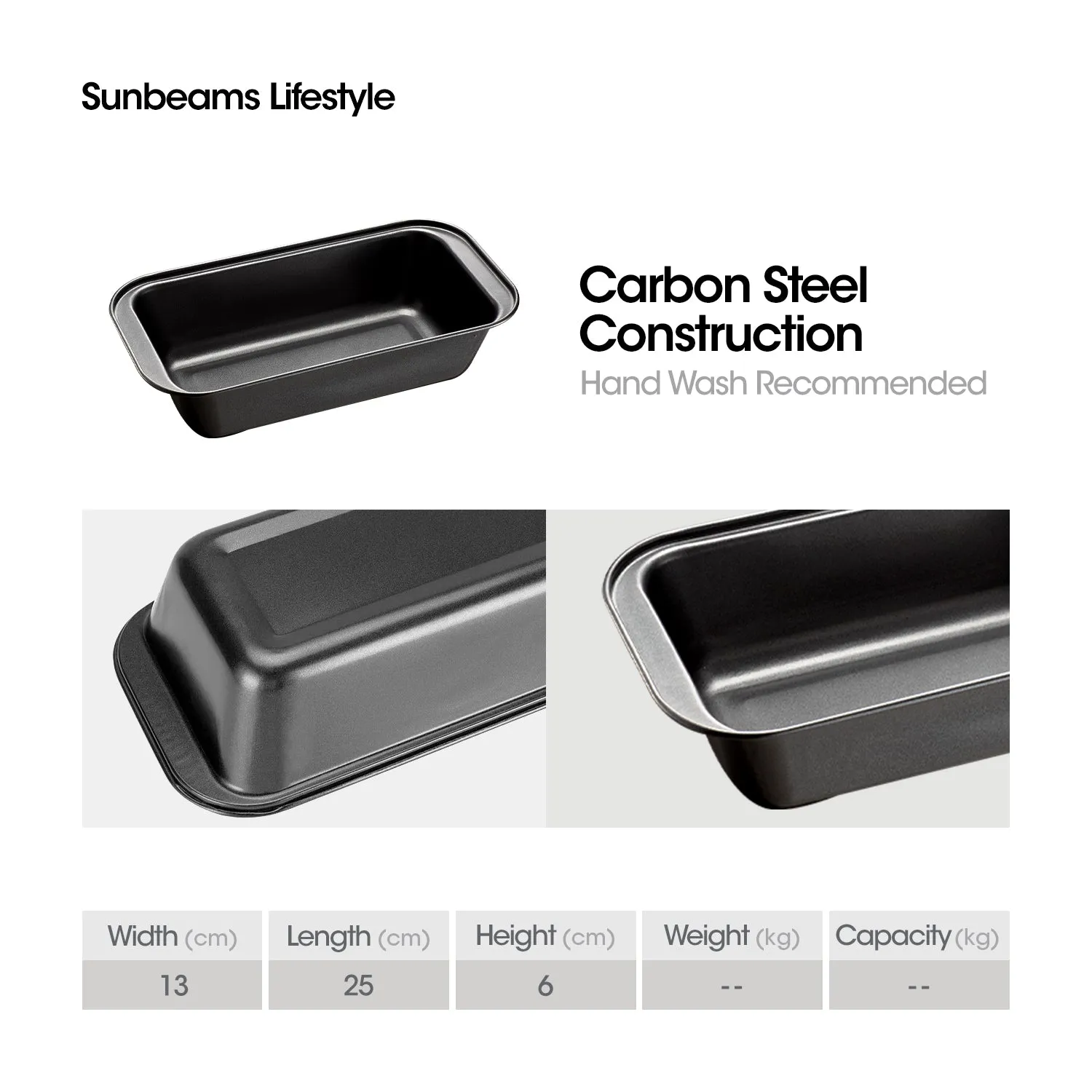 SLIQUE Loaf Pan 27x15x10cm | Oven Safe | Non-Stick