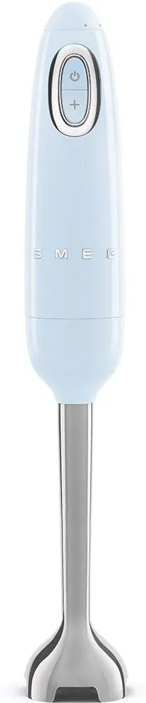 SMEG Hand Blender & Food Processor Bundle – HBF03 with HBFP11 Attachment – Retro Style, 350W Motor, Variable Speed, Tritan™ Renew Bowl, 5-in-1 Functionality, Pastel Blue
