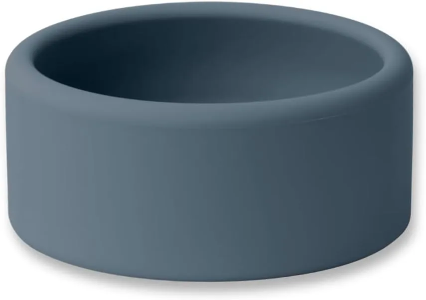 Solid Bowl, Silicone Bowl for Baby, Toddler & Kids, 9 fl oz, Non Slip, Heavy Base, Deep, Microwave & Dishwasher Safe, No BPA, Cereal, Soup, Snack Dishes & Dinnerware, Blue Hour