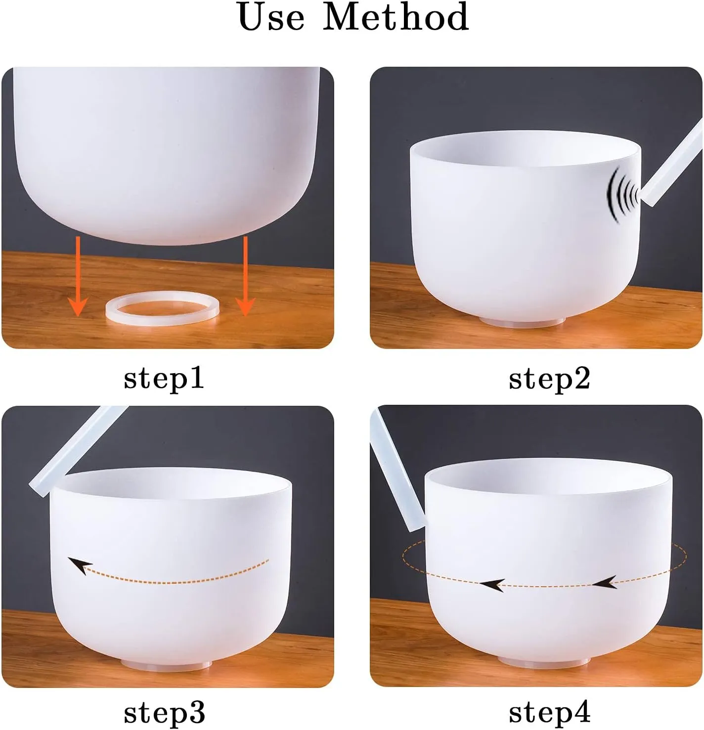 SOLSHINE 3PCS 8inch 10inch 12inch Crystal Singing Bowl Set 432Hz,Ｃ F B Chakra Tuned with Sounds Bowl Mallet Suede Strikers and O-rings, Carry Bag for Meditation, Yoga, Spiritual, Body Healing