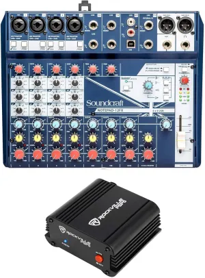 Soundcraft Notepad-12FX 12-Channel Analog Mixer w/ USB I/O Phantom Power Supply
