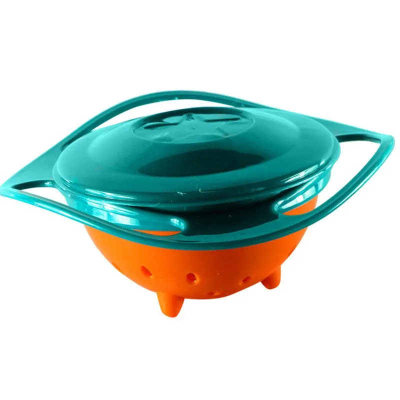 Spill-Proof Bowl Infant Baby Feeding Toy Universal Rotate Technology
