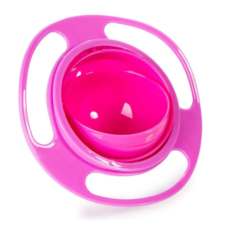 Spill-Proof Bowl Infant Baby Feeding Toy Universal Rotate Technology