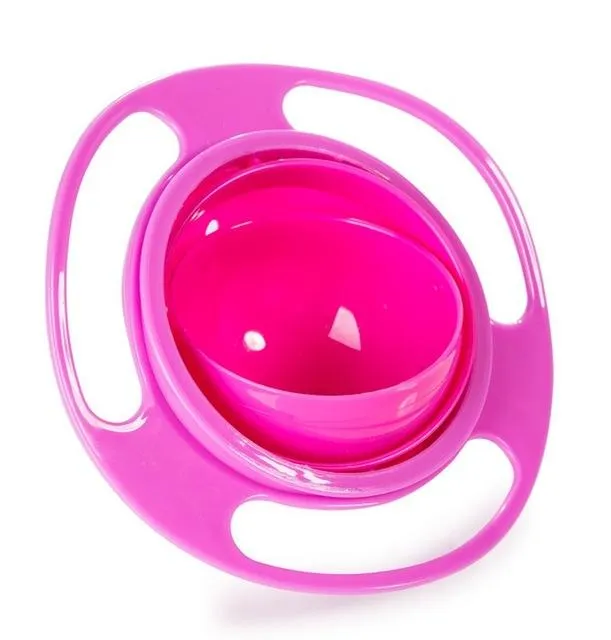 Spill-Proof Bowl Infant Baby Feeding Toy Universal Rotate Technology