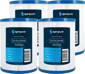 SpiroPure Replacement for Pleatco PDM28 FC9944 Dream Maker Aquarest 461273 FC-9944 Hot Tub Spa Pool Replacement Cartridge (Pack of 4)