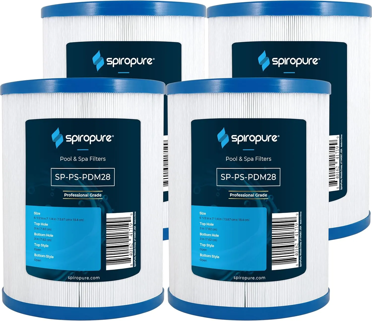 SpiroPure Replacement for Pleatco PDM28 FC9944 Dream Maker Aquarest 461273 FC-9944 Hot Tub Spa Pool Replacement Cartridge (Pack of 4)