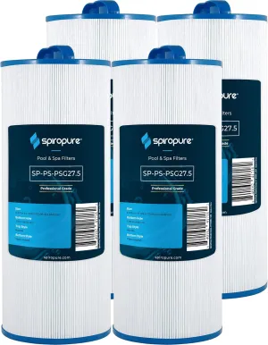 SpiroPure Replacement for Pleatco PSG27.5 PSG27.5-XP4 Saratoga Spas 4902-068 74452 Unicel C-4327 Hot Tub Spa Pool Replacement Cartridge (Pack of 4)