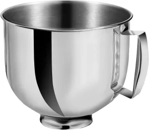 Stainless Steel Stand Mixer Bowl 5 QT For KitchenAid Artisian&Classic Stand Mixeres, Replacement Bowl For KitchenAid Mixers (5 QT)