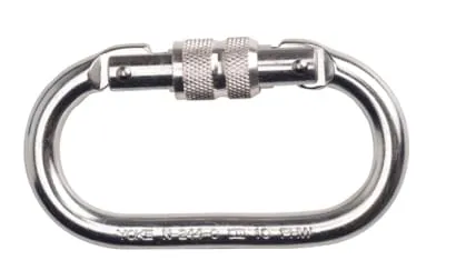 Steel Oval Safety Screw Lock Karabiner EN362 - FP30