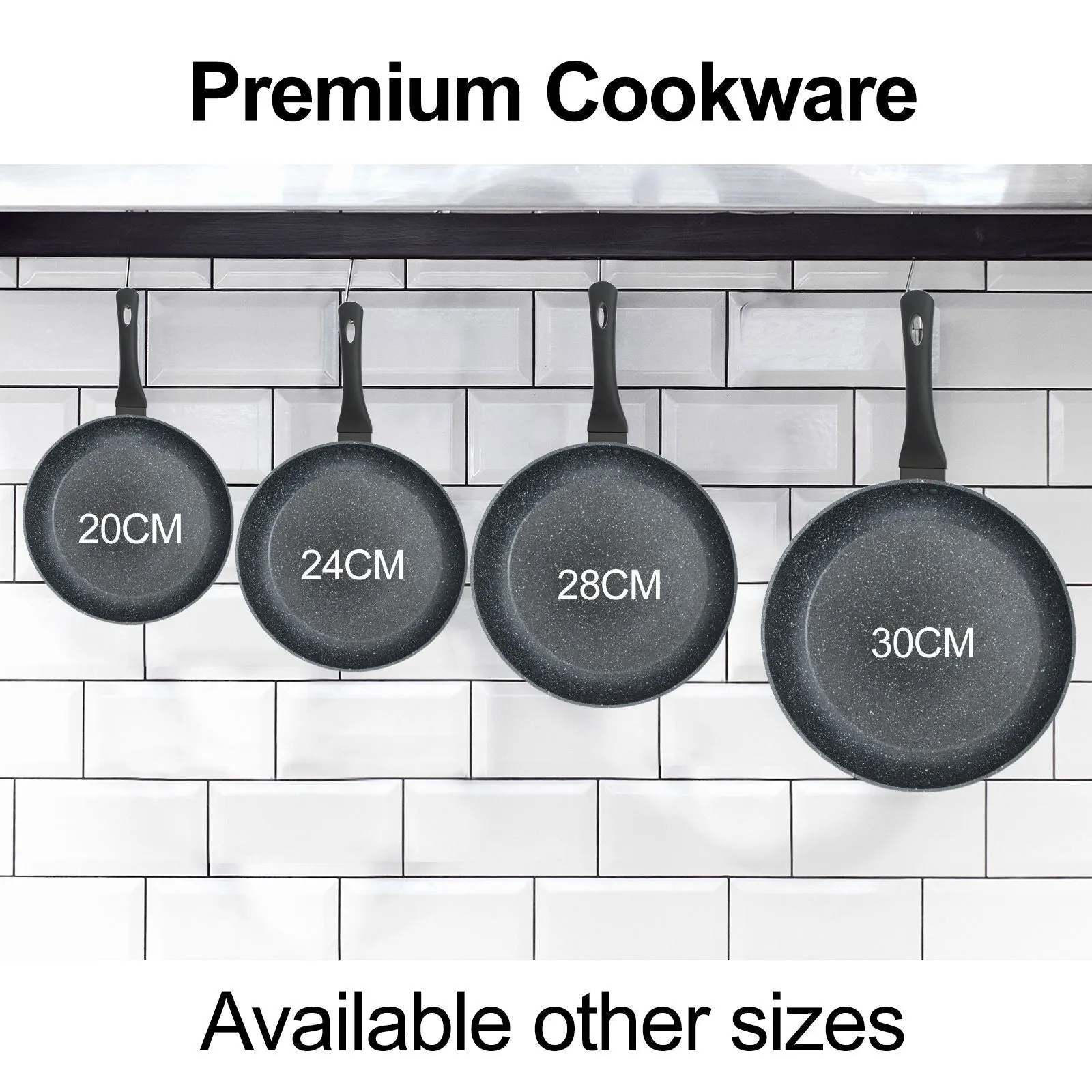 Stone Chef Forged Frying Pan Cookware Kitchen Fry Pan - 24cm