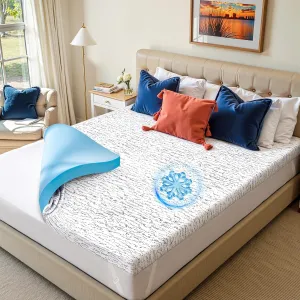 Subrtex Memory Foam Mattress Topper Queen Cooling Mattress Topper 3 Inch for Hot Sleepers, Pressure Relieving Mattress Pads Breathable Bed Toppers with Removable Washable Cover