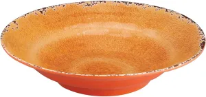 Supreme Housewares Crackle Melamine Serving Bowl, BPA-Free Rustic Textured Large Bowl for Salad, Pasta, Fruit, or Entertaining, 16 Inch, 166 oz, Orange