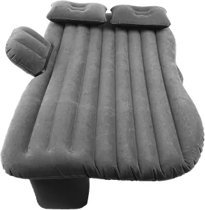 SUV Air Mattress Camping Inflatable Camping Air Mattress Car Air Mattress Back Seat Truck Bed with Air Pump Inflatable for Rest Sleep Travel Camping (Black)