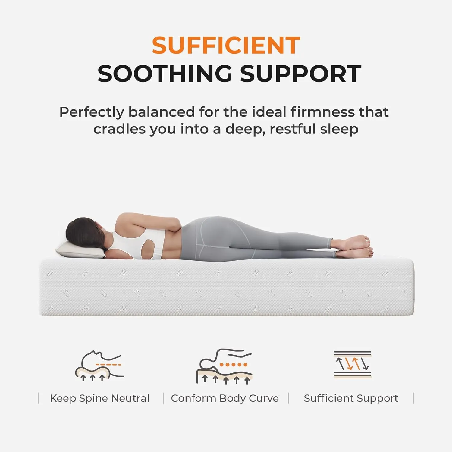 Sweetnight 12 Inch Full Size Mattress, Full Memory Foam Mattress in a Box for Comfort Sleep & Pressure Relief, CertiPUR-US Certified Full Size Mattresses Medium Firm