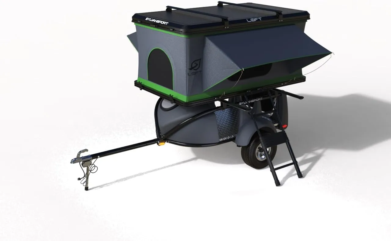 SylvanSport TraiLOFT Ultimate Micro Camper – Sleeps 2 – Works with Most Cars, Compact SUVs and EVs – Also Hauls up to 4 Bikes & Boats