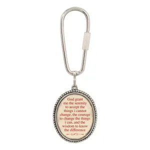 Symbols Of Faith Serenity Prayer Carabiner Key Chain
