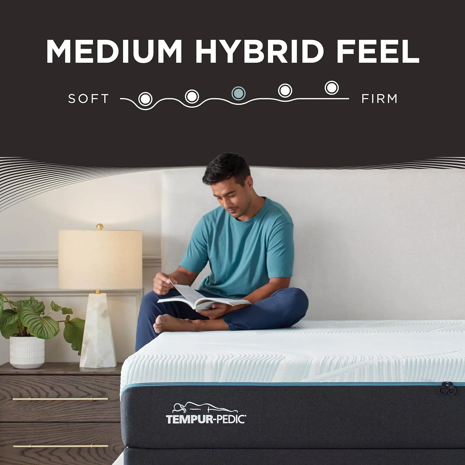 TEMPUR- ProAdapt 2.0 Medium 12 inch Hybrid Mattress, Queen
