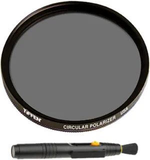Tiffen 52mm Circular Polarizing Lens Filter and Lens Cleaning Brush Bundle