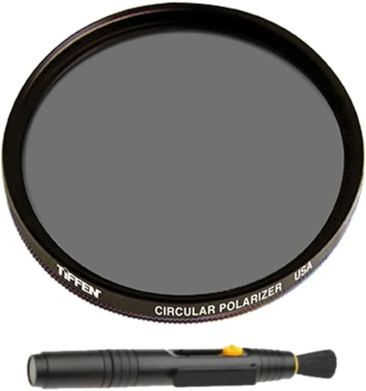 Tiffen 52mm Circular Polarizing Lens Filter and Lens Cleaning Brush Bundle