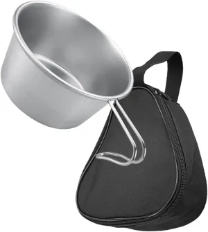 Toyvian Stainless Steel Salad Bowl Collapsible Camping Bowl Lightweight Portable for Outdoor Activities