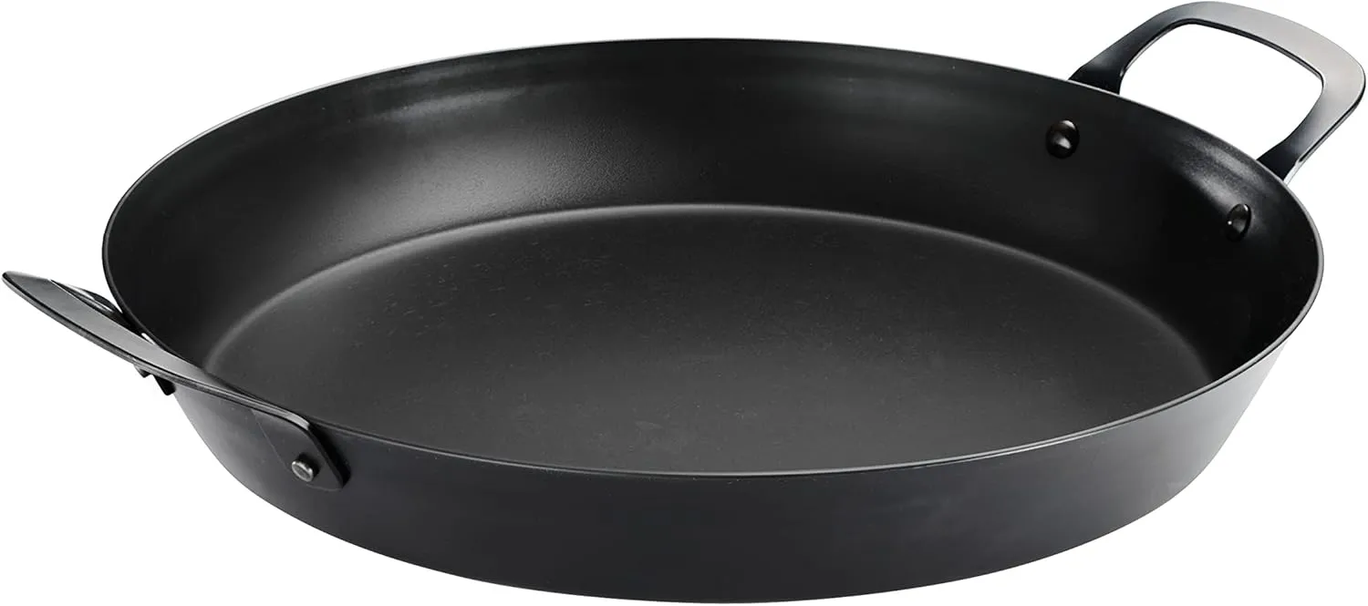 Tramontina Carbon Steel 15-Inch Paella Pan, Naturally Non Stick, Oven Safe