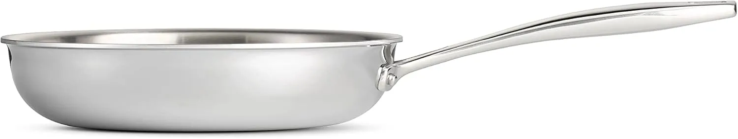 Tramontina Seattle Tri-Ply Clad Stainless Steel 8-Inch Small Frying Pan, Induction-Ready Skillet, Dishwasher-Safe, NSF-Certified, Made in Brazil