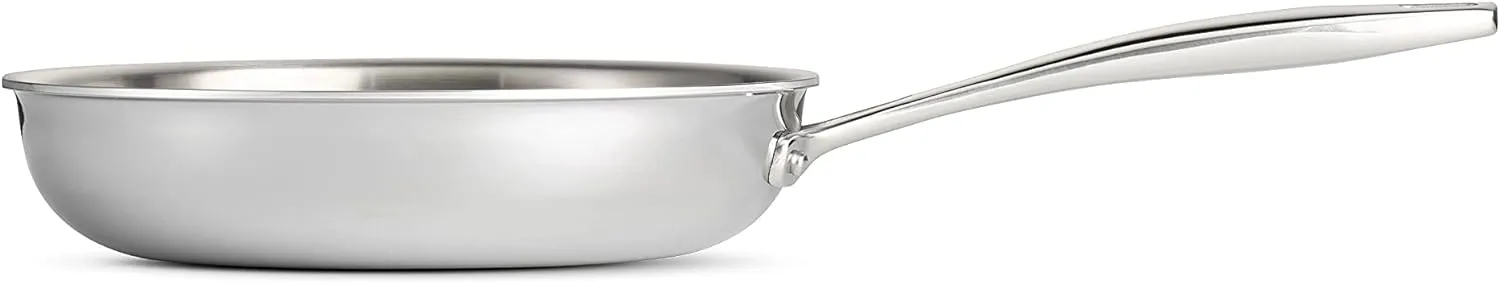 Tramontina Seattle Tri-Ply Clad Stainless Steel 8-Inch Small Frying Pan, Induction-Ready Skillet, Dishwasher-Safe, NSF-Certified, Made in Brazil
