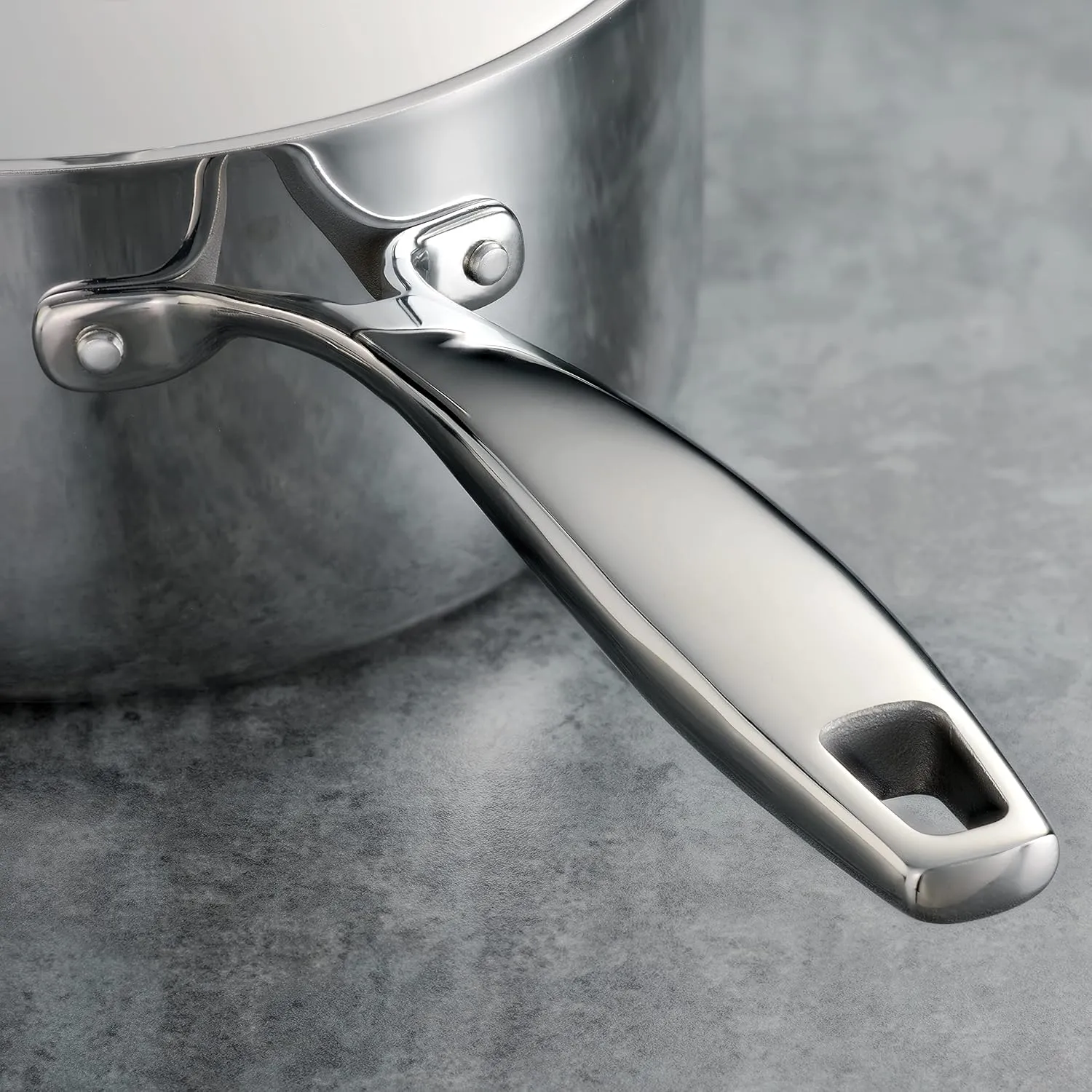 Tramontina Tri-Ply Clad Stainless Steel 2-Quart Sauce Pan with Lid, Induction-Ready, Dishwasher-Safe, NSF-Certified, Made in Brazil