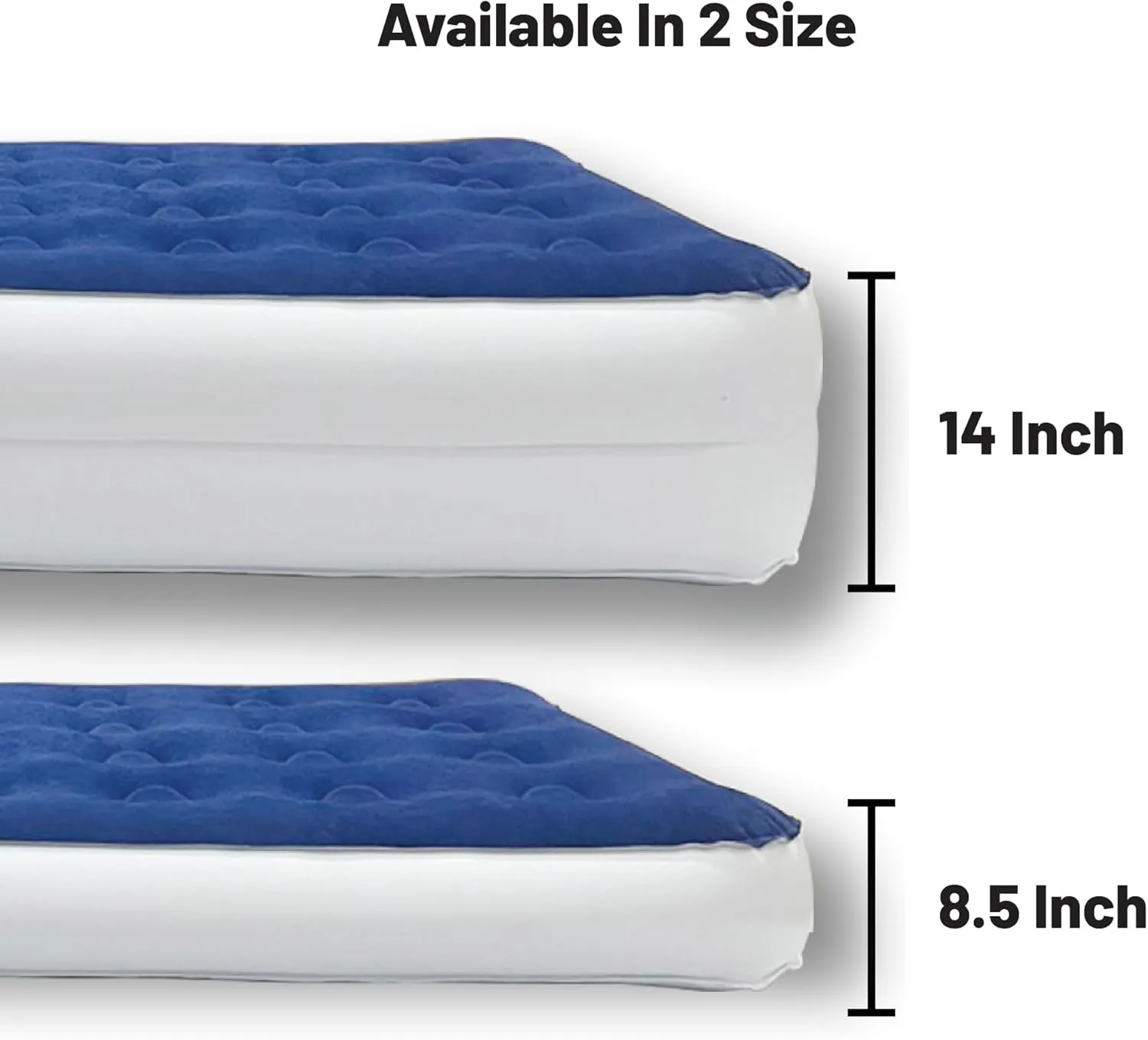 Treaton, 8.5-Inch Durable Luxury Inflatable Air Mattress with Comfort Coil Technology and High Capacity Pump, Good for Camping, Home and Portable Travel, Twin, Blue