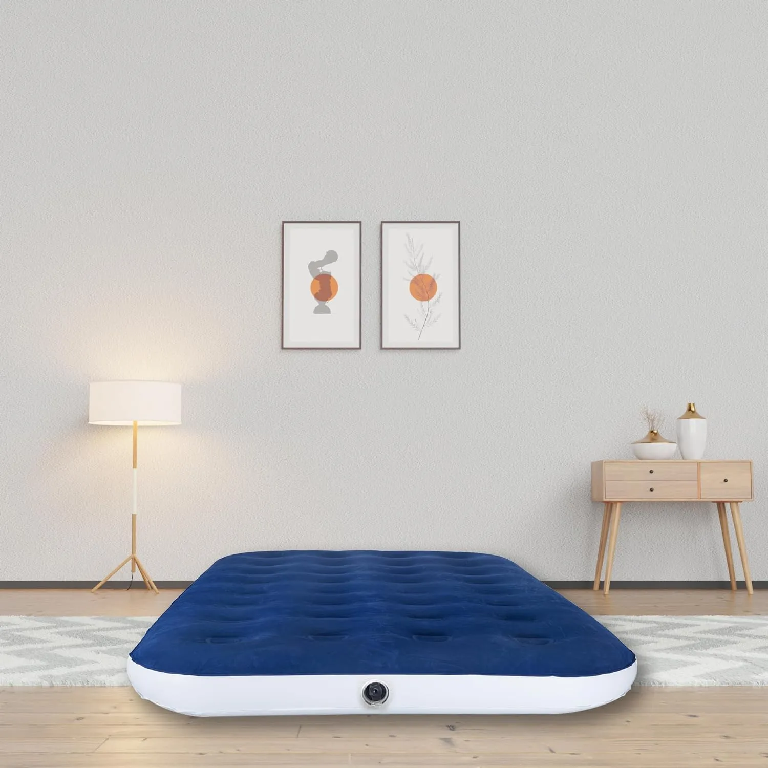 Treaton, 8.5-Inch Durable Luxury Inflatable Air Mattress with Comfort Coil Technology and High Capacity Pump, Good for Camping, Home and Portable Travel, Twin, Blue