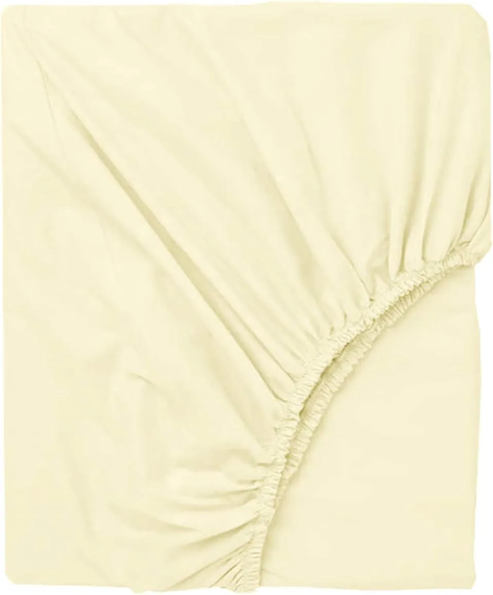 Truly 1000 Thread Count - 100% Egyptian Cotton King(76" X 80") Ivory Bed Sheet Set - 6-Piece Single Ply Long-Staple Yarns, Sateen Weave, Fits Mattress Upto21-23'' Inch Deep Pocket