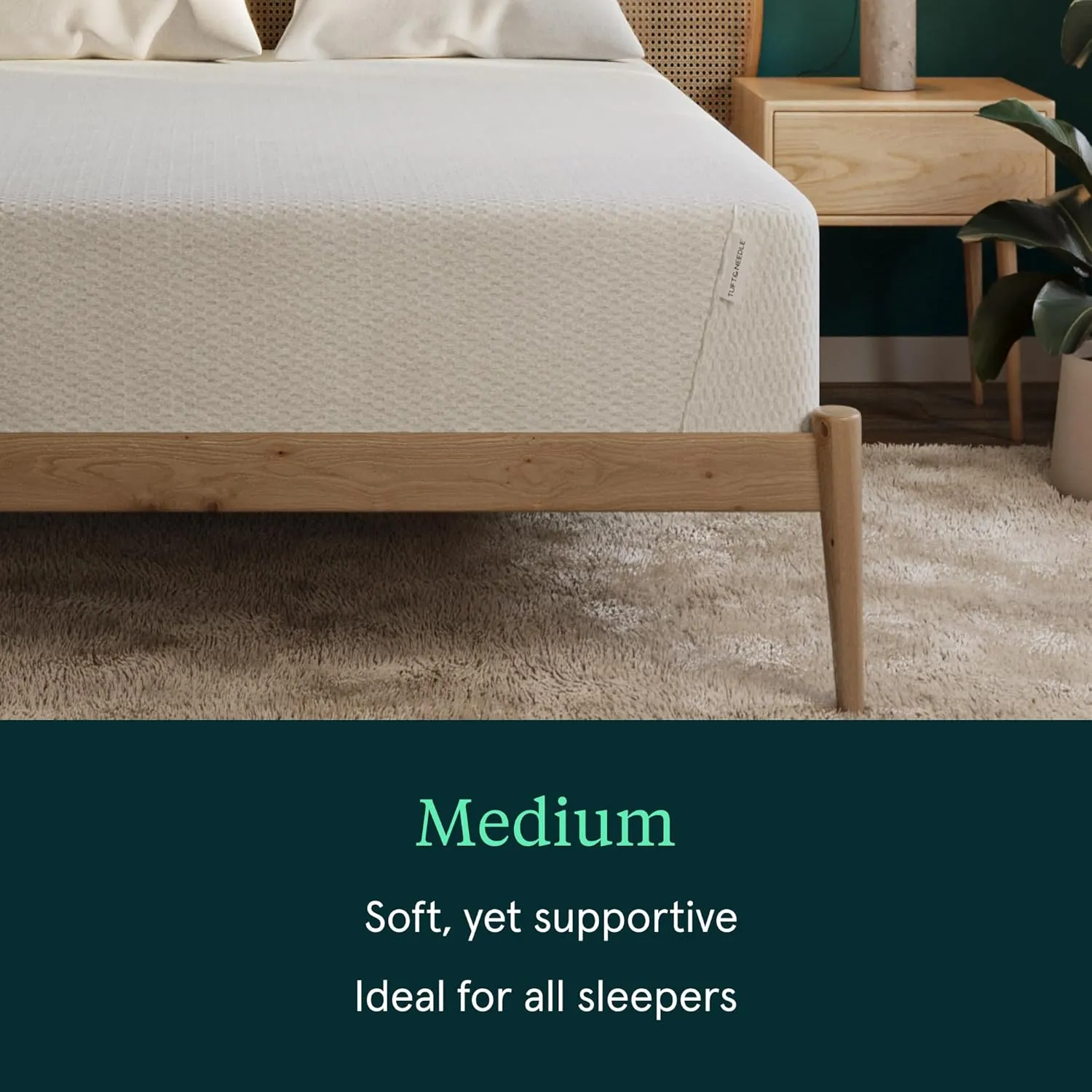 Tuft & Needle Kin Medium Plush 12" King Adaptive Foam Mattress in a Box, Cooling Gel, Pressure Relief, Durable Support, 100 Night Trial, Fiberglass Free, CertiPUR-US, 10-Year Limited Warranty