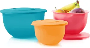 Tupperware Brand Impressions 6-Piece Classic Bowl Set (3 Bowls   3 Lids) - Dishwasher Safe & BPA Free - Airtight, Leak-Proof Food Storage Containers for Fridge & Pantry