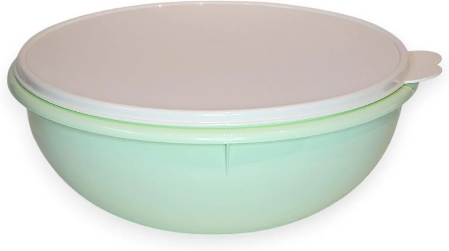 Tupperware Fix N Mix Bowl Large 26 Cup Mint Green with Cream White Seal