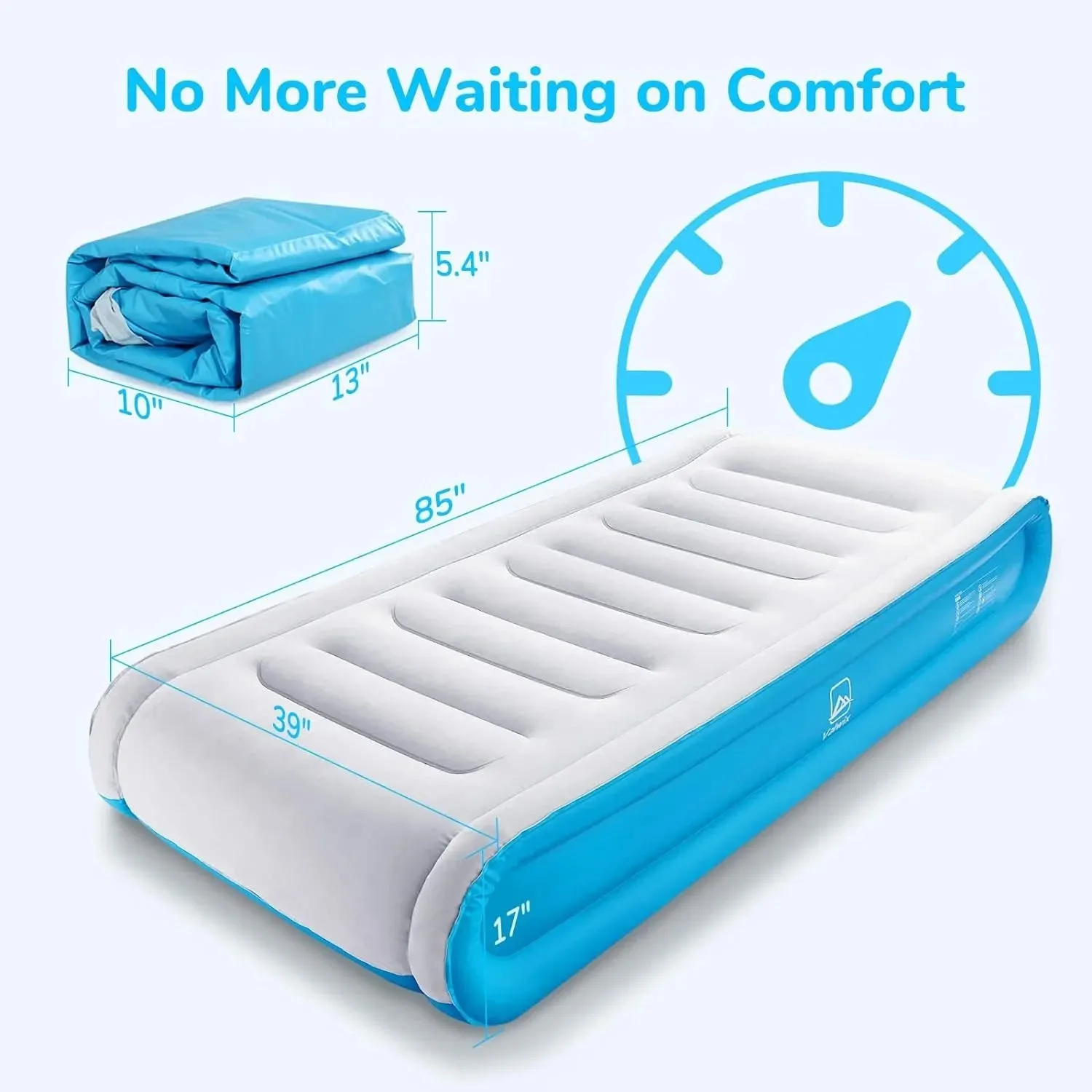 Twin Bed Air Mattress with Built-in Pump