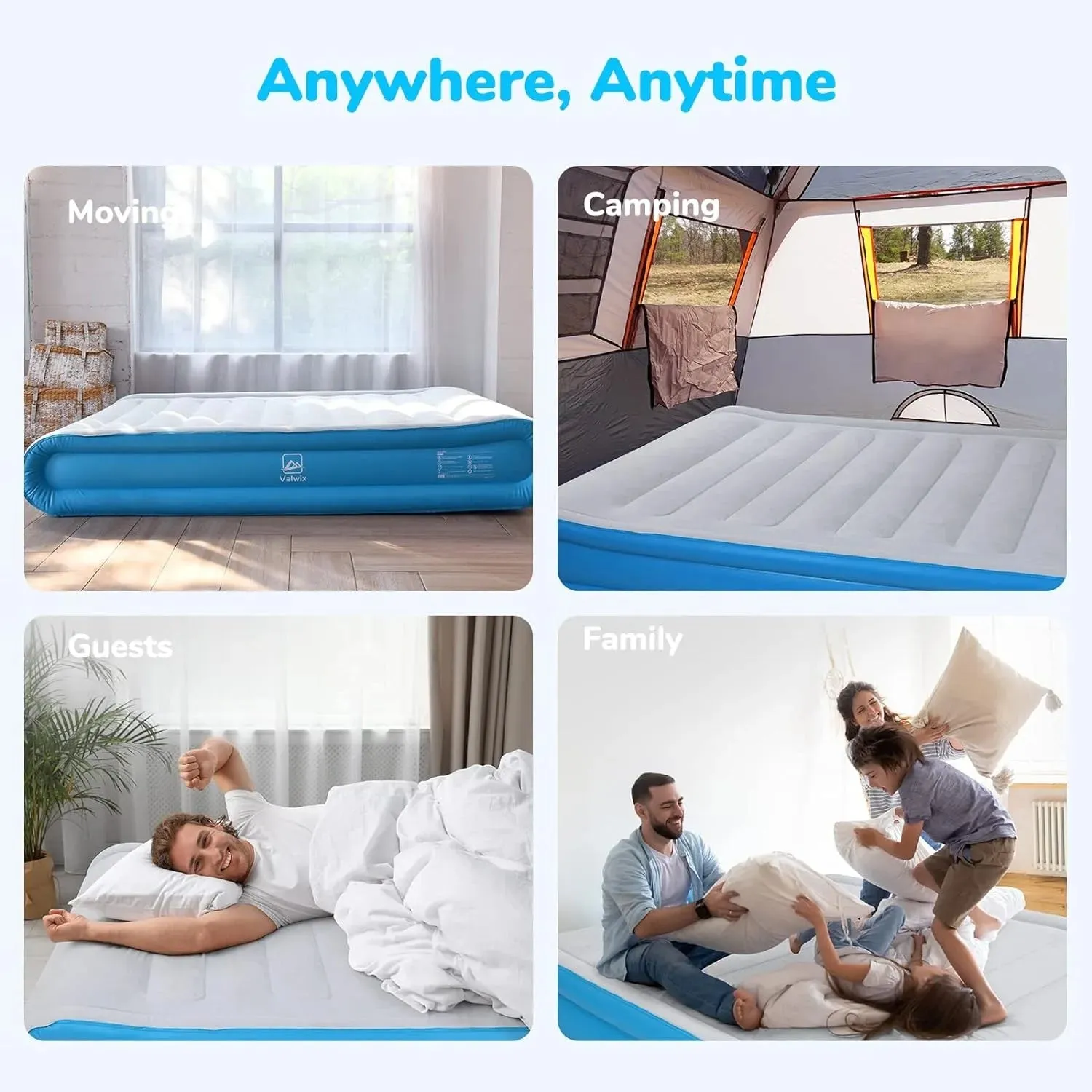 Twin Bed Air Mattress with Built-in Pump