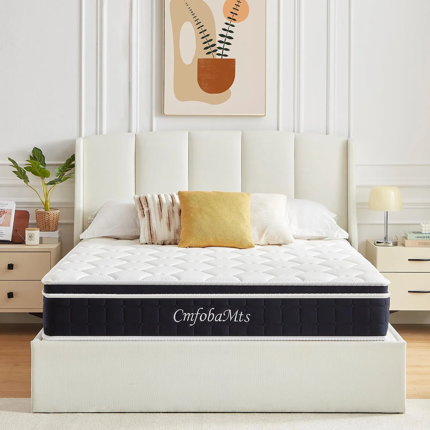 Twin Mattress, 10 Inch Memory Foam Hybrid Mattress in a Box with Independent Spring for Motion Isolation and Pressure Relief, Comfortable Medium Firm