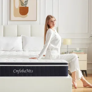 Twin Mattress, 10 Inch Memory Foam Hybrid Mattress in a Box with Independent Spring for Motion Isolation and Pressure Relief, Comfortable Medium Firm